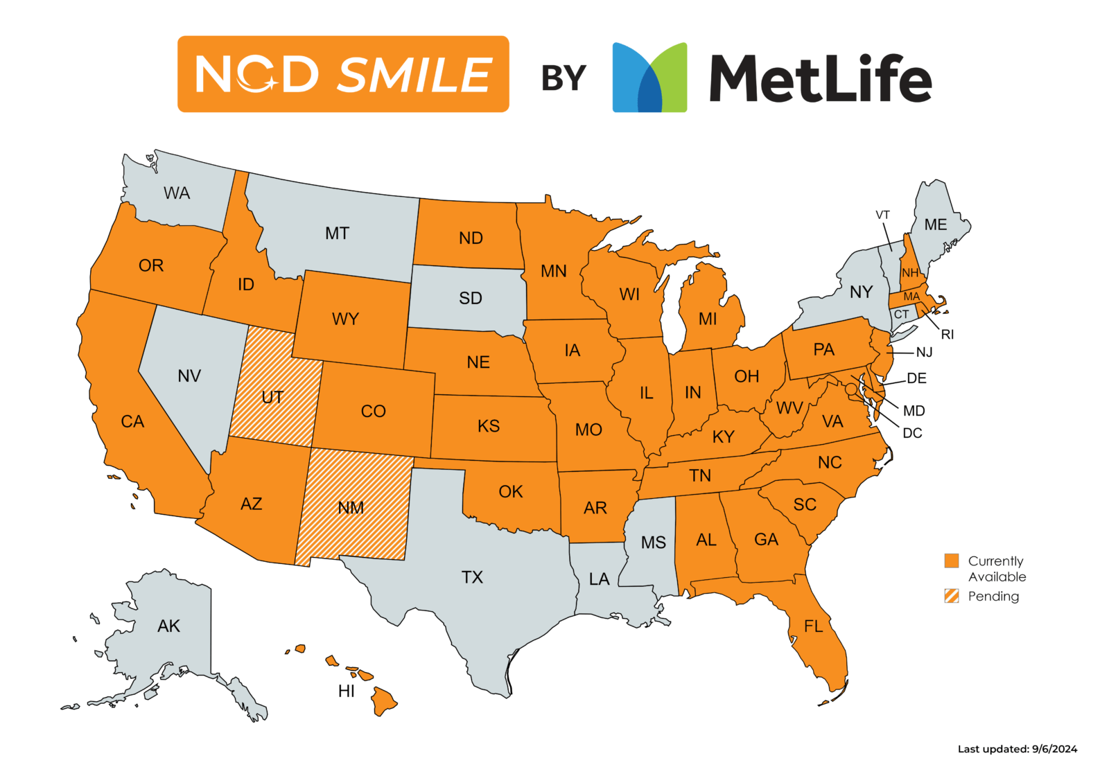 NCD Smile Product Availability Map 090624